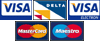 Visa, Visa Delta, Visa Electron, MasterCard, Maestro, Solo
