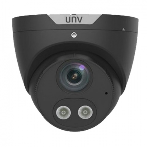 UNV UAC-T125-AF28LM BLACK 5MP TVI/CVI/AHD/CVBS IR 40M Camera with AOC and MIC, Metal housing