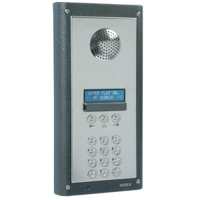Videx 4202/1/S/R Surface 4000 Series Modular Audio Digital Door Panel with Display and Name Scroll for VX2200 Series Systems