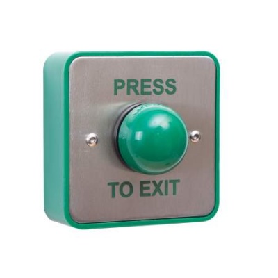 RGL EBGBWOC02/PTE Standard Stainless Steel with Large Green button surface mounted, includes back box with security screws. Switch only IP66