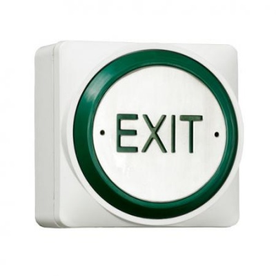 RGL EBPP02P/W Large White Plastic All Active Push Plate, surface mounted, includes back box with security screws. IP55