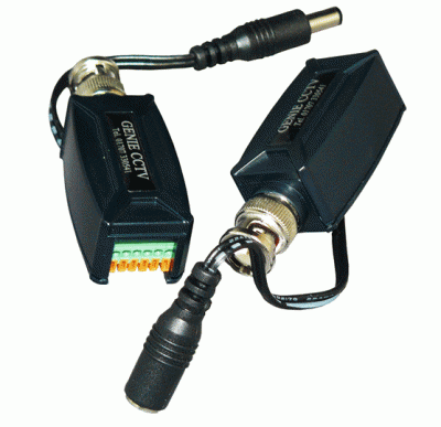 Genie CCTV GTP005KT Passive Balun Kit BNC-terminal block & power