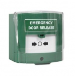 RGL EDR-1N Illuminated Emergency Release Button (resettable) with front cover, surface mounted, includes back box with security screws. Buzzer and LED indication with Single Pole voltage free contacts
