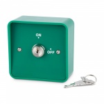 SSP KS-001-GRN Key alike A126 switch enclosed in a green surface mounted plastic box