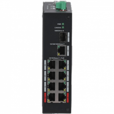 Dahua PFS3110-8ET-96 8 Port 10/100 Un-Managed PoE Ethernet Switch, 1 x Hi-PoE, 96W Power, DC 48~57V