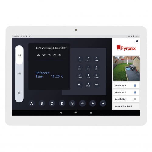 Pyronix ENF-TABLET Android Tablet for controlling the Enforcer V11 control panel, smart plugs, and cameras via the new HomeControlHUB app