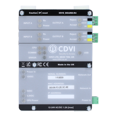CDVI IEVO-MB10K 2-reader ievo interface board, 10,000 fingerprints
