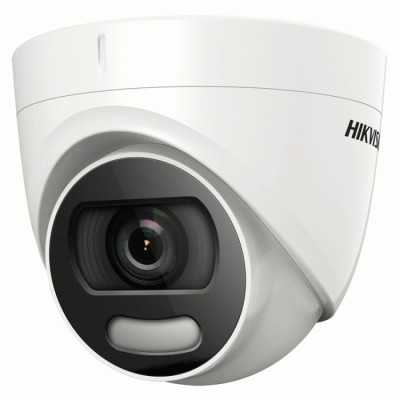 Hikvision DS-2CE72DFT-F28(2.8MM) Analogue HD Turbo 4 in 1 Turret Camera 2MP ColorVu 2.8mm, 20m White Light, WDR, IP67, 12VDC
