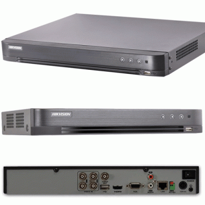 Hikvision DS-7208HUHI-K2/P Turbo DVR 4CH 5MP PoC TVI-AHD-CVI-Analogue and IP up to 6 channels HDMI VGA BNC