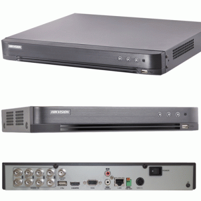 Hikvision iDS-7208HUHI-K1/4S(B) AcuSense DVR 8CH 5MP TVI-AHD-CVI-Analogue and IP up to 6 channels HDMI VGA BNC face detection