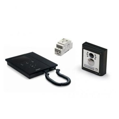 Videx IPVK-1S/96B 1 Button 4000 Series Surface Panel with Black Kristallo Videophone