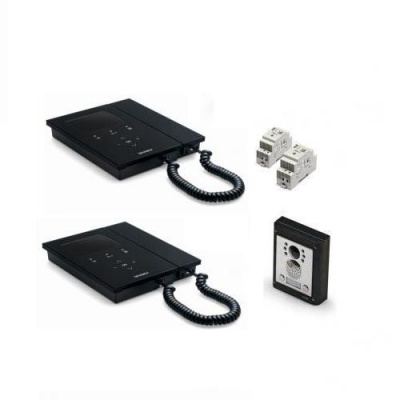 Videx IPVK-2/96B 2 Button 4000 Series Flush Panel with Black Kristallo Videophone