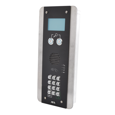 AES MULTI-CLASSIC-FSK/4GE 4G GSM multi-apartment intercom flush prox 500 Users