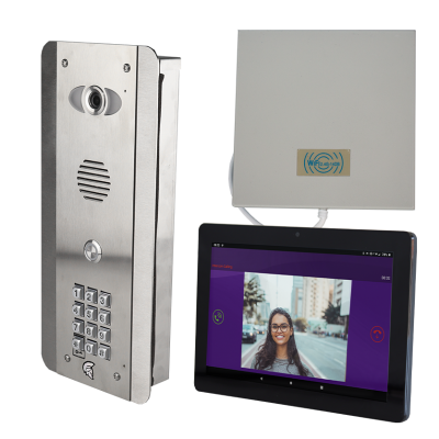 AES Praetorian PRAE-IP-FSK-MONITOR WiFi Video System Flush SS with Keypad Monitor Kit