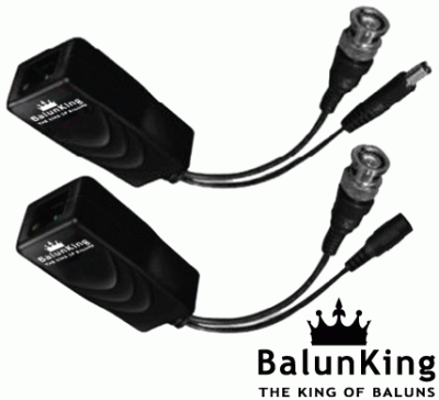 HD BalunKing RJ45 power and video Balun twin pack Male to Female