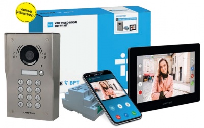 BPT MTM VR SS keypad kits with XTS 7 screens 1-10 apartments and WiFi app calling