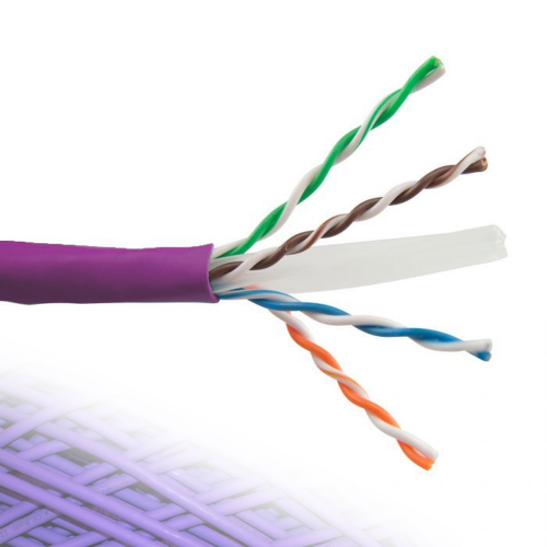 CAB-305M-CAT6-LSZH-F8 305m CAT6 U/UTP LSZH Internal Violet - Reelex