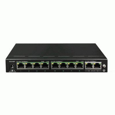 VueNet EasySwitch8 - 8ch Full Gigabit High PoweredPoE Switch