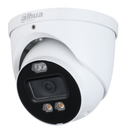 Dahua HAC-ME1809H-A-PV-0360 4K HDCVI IR (40m) TiOC Fixed Eyeball Camera, red blue Light + siren, 3.6mm Lens, DC12V, IP67