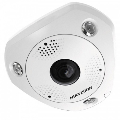 Hikvision DS-2CD6365G0-IVS(1.27MM) IP Fisheye Dome Camera 6MP DeepinView 1.27mm, 15m IR, WDR, IP67, IK10, PoE, Micro SD, Mic, Speaker