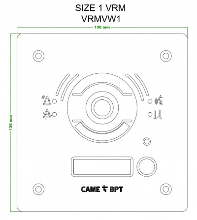 BPT VRMV4 panel 4 buttons