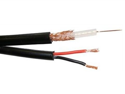 CAB-250M-RG59/POWER-LSF-BLK 250m Black RG59+ 12v DC Power CCTV Cable LSF