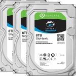 24TB (3X8Tb) Seagate Skyhawk Surveillance drive installed and configured