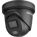 Hikvision DS-2CD2347G2-LU(2.8MM)(BLACK) IP Turret Camera 4MP ColorVu AcuSense Deep Learning 2.8mm, 30m White Light, WDR, IP67, PoE, Micro SD, Mic