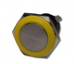 Videx VXSSB/Y stainless steel button with yellow bezel