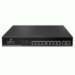 VueNet EasySwitch8 - 8ch PoE Switch - 8 x 100Mbps Ethernet ports, 2 x 1000Mbps up-link port, 120W PoE Budget max 30W per channel