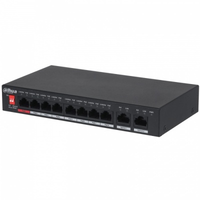 Dahua PFS3010-8ET-96-V2 10-Port Unmanaged Desktop Switch with 8-Port PoE