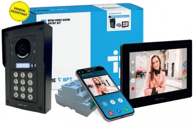 BPT MTM VR keypad kits with XTS 7 screens 1-10 apartments and WiFi app calling